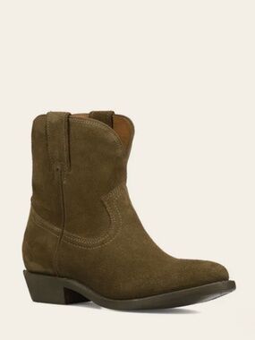 New Frye Billy Short Boot In Suede Moss Sz 9